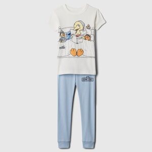 Sesame Street Kids Pajamas - White and Blue